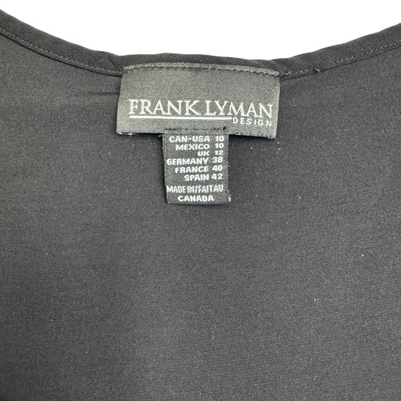 Frank Lyman Black Scoop Neck Sleeveless Midi Dress Size 10 - Picture 9 of 9